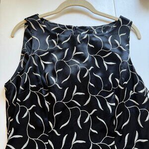 Rampage Formal Ankle Length Black Floral Embroidered Sheath Dress